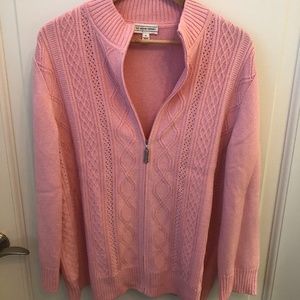 St. John Sport Knit XL Pink Zip Up Jacket
